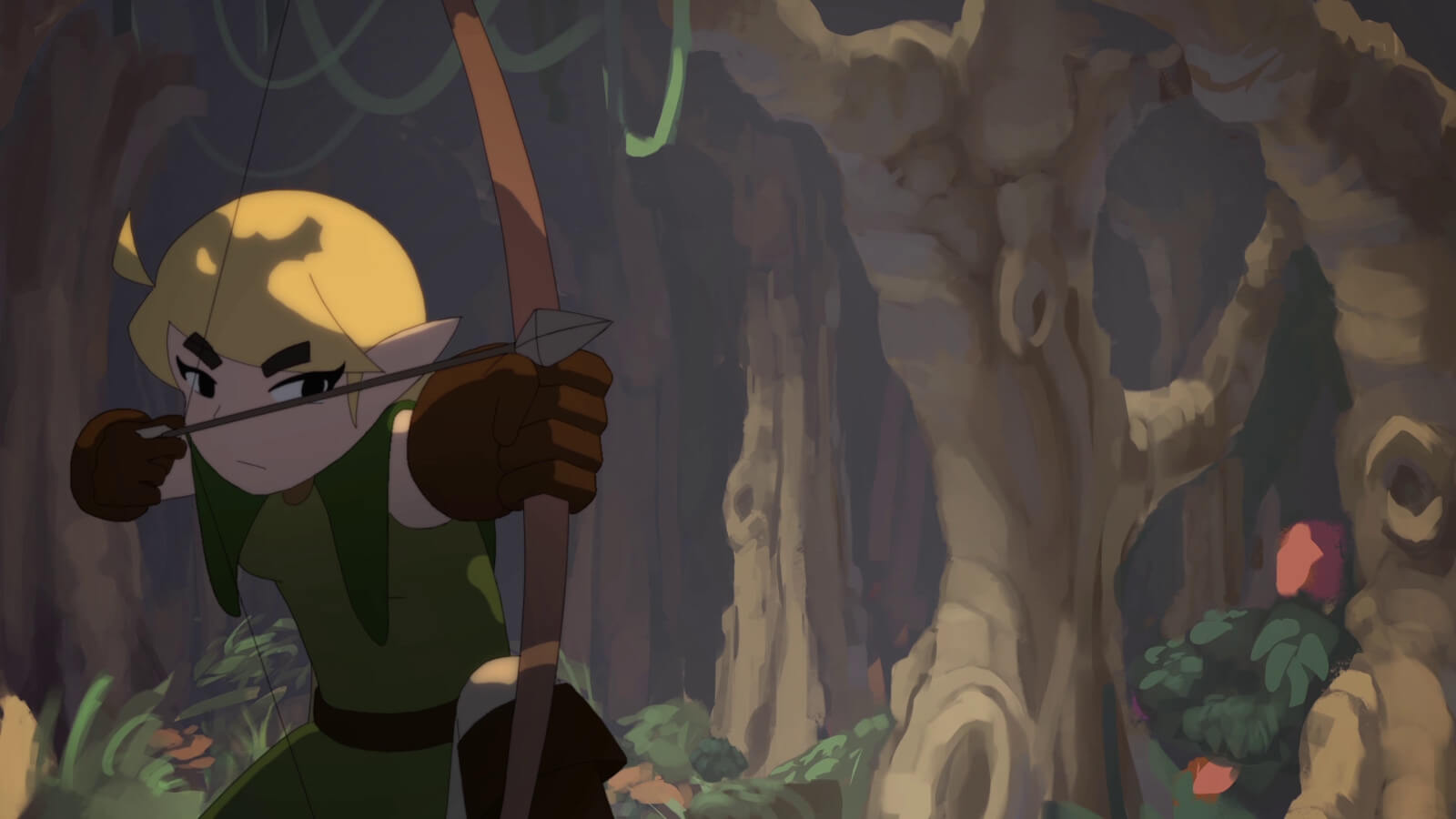 Elf with a bow and arrow