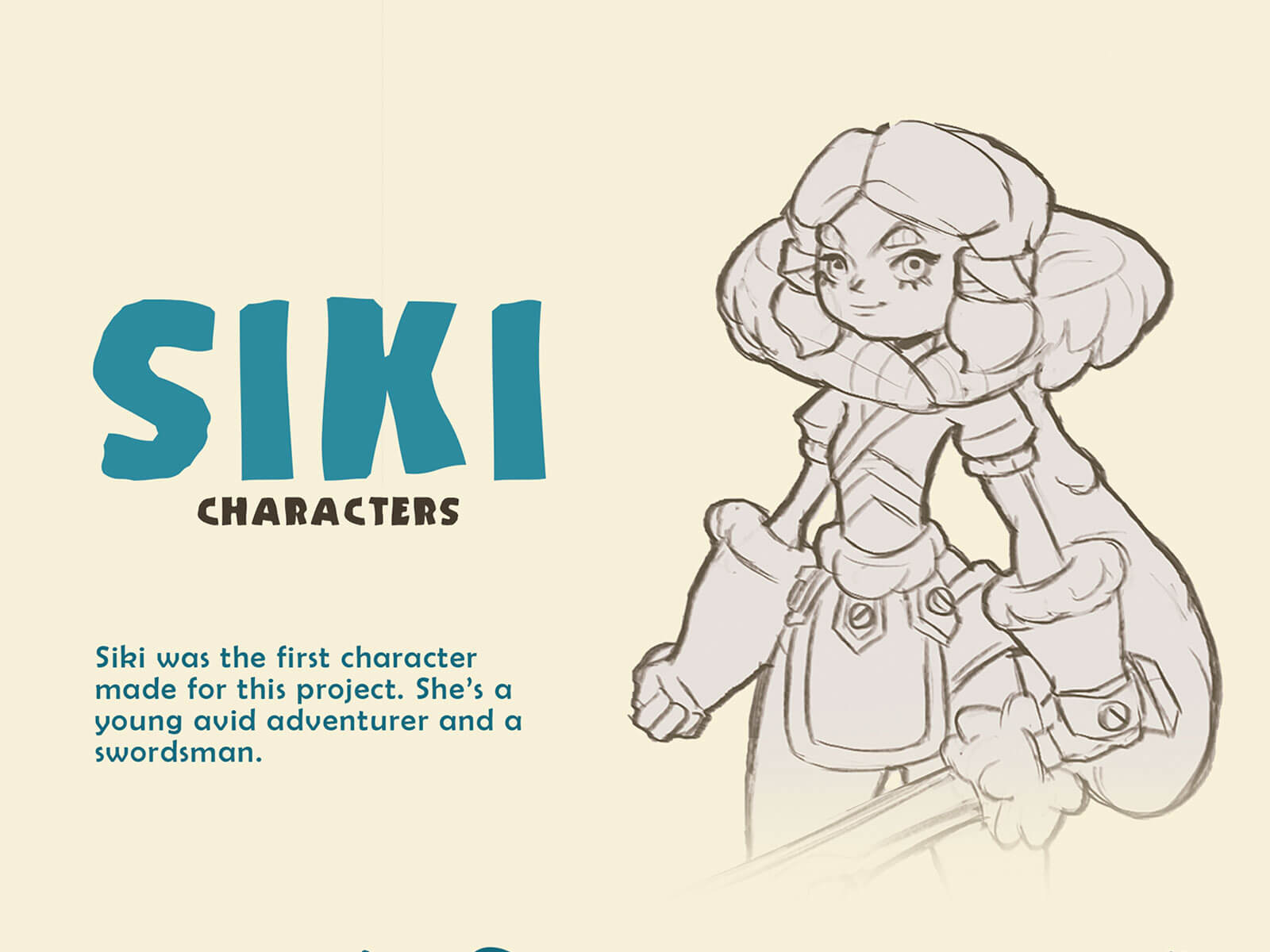 Character design sketch of Siki from Legend of Kamui.