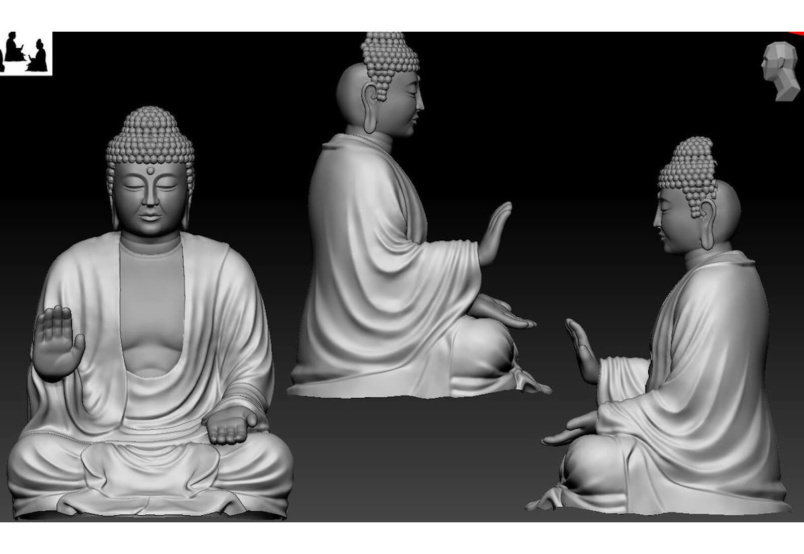 3D statue model