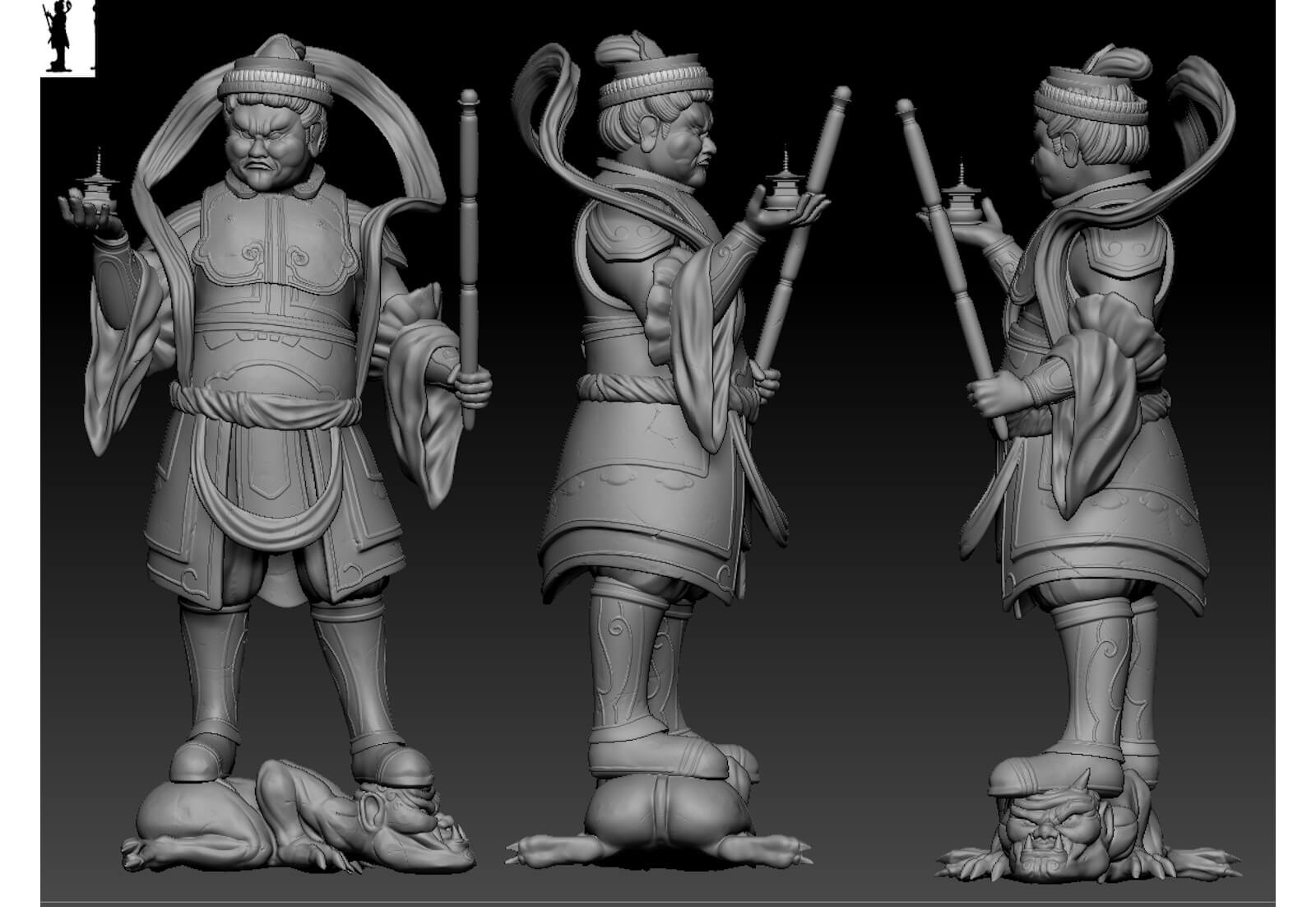 3D statue model