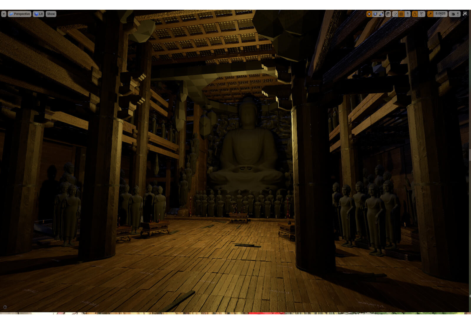 3D temple environment