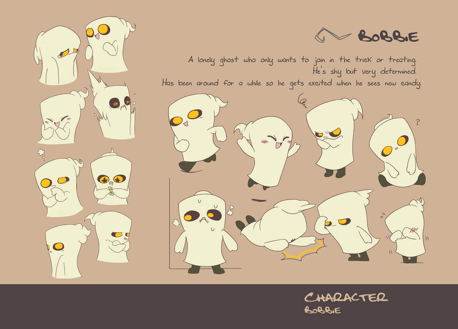 Character art for Bobbie the ghost child