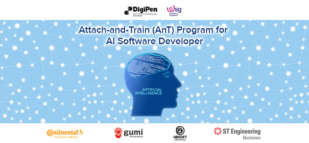 A graphic featuring a silhouette of a man's head with computer code in the brain area and the words "Artificial Intelligence" on the cheek area