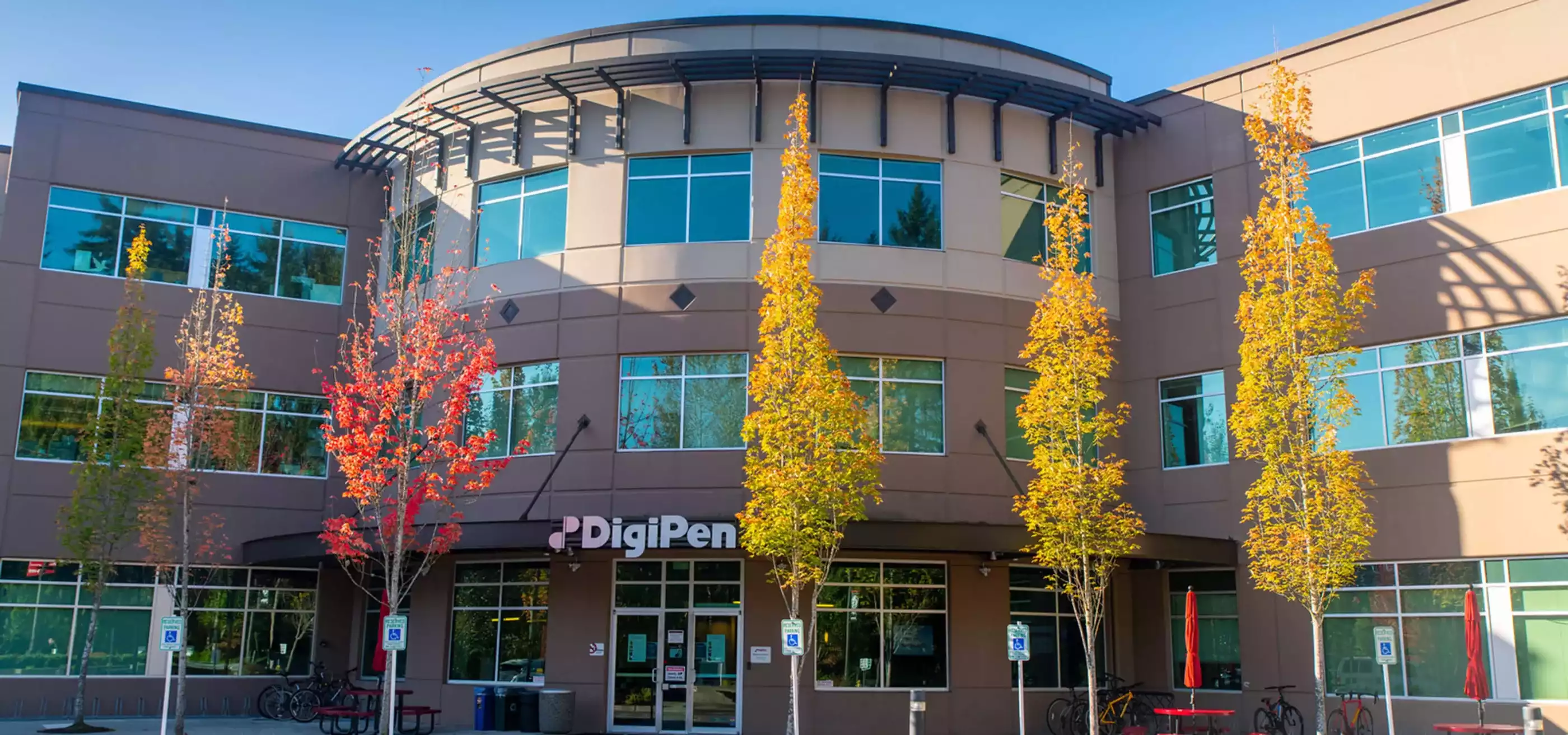Exterior view of main DigiPen Redmond campus building